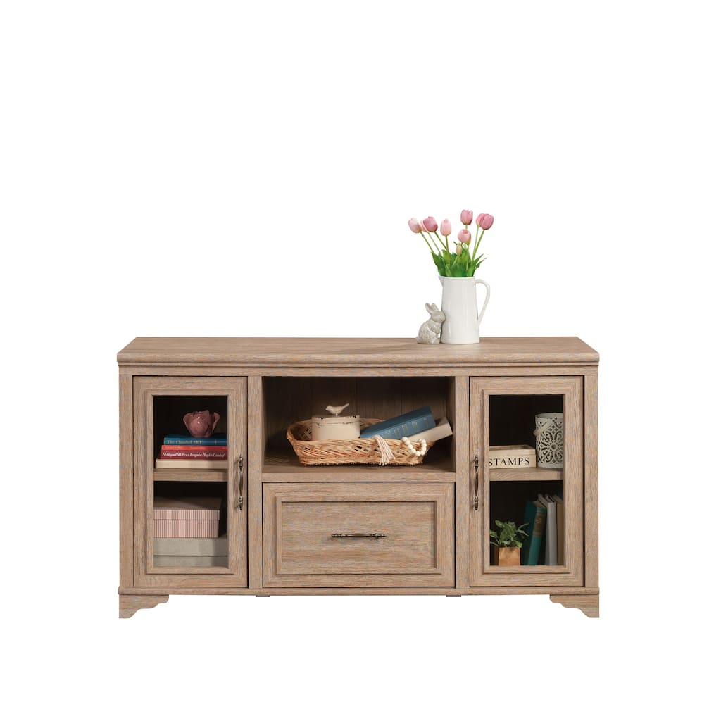 Wood Credenza with File Drawer, Brown - 54.02"W x 20.2"D x 29.76"H