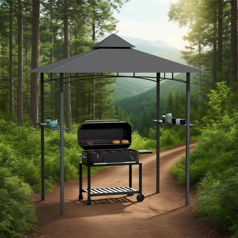 8' x 5' Grill Gazebo Outdoor BBQ Canopy for Patio Yard Garden