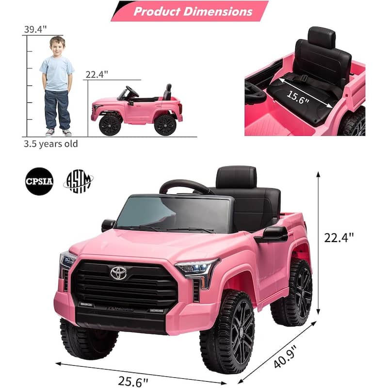 12V Electric Ride-On Toy Car for Kids with Remote