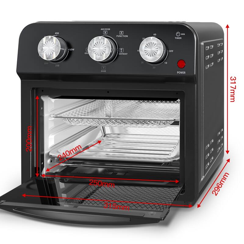12.5 Quart Air Fryer Convection Toaster Oven, 1500W, 4 Cooking Modes, 7-in-1 Multifunction