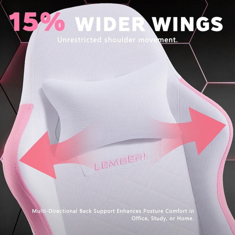 Bossin Gaming Chairs with Footrest, Big and Tall Chair 350lb Capacity, Racing Style Computer Chair with Ergonomic Lumbar Support