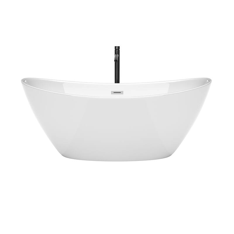 Wyndham Collection WCBTE652066-ATP Dorrit 66" Free Standing Acrylic