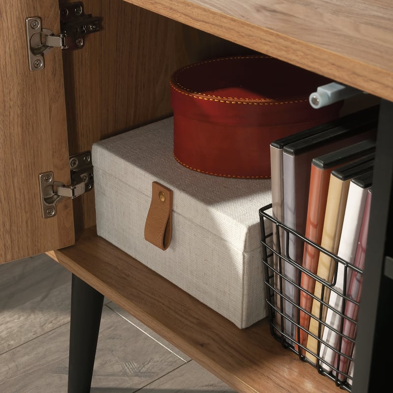 Wood Credenza for TVs up to 70" with Doors, Brown - 55.91" W x 15.67" D x 20.87" H