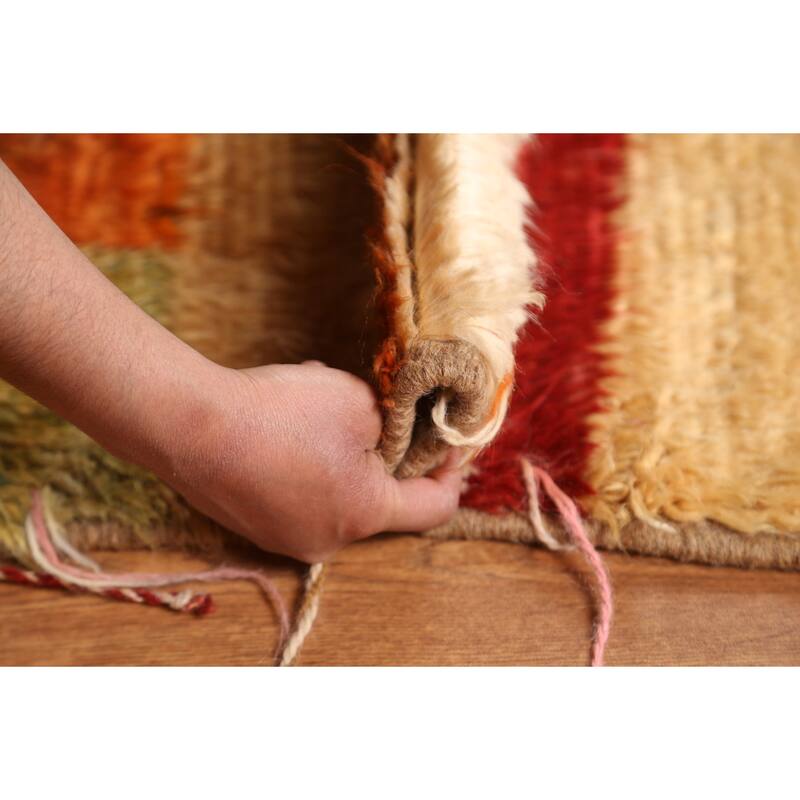 Hand Knotted Oriental 100% Wool Carpet Modern Geometric Multi-Colored Moroccan Area Rug - 8' 0'' X 5' 9''