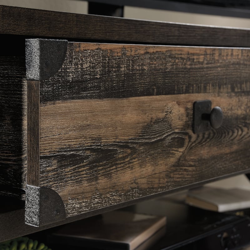 Wood TV Stand for TVs up to 52" with Smooth-Gliding Drawers, Brown - 49.13" W x 21.26" D x 28.74" H