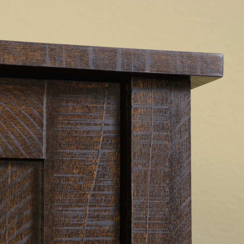 Wood Storage Cabinet with Adjustable Shelves, Brown - 31.02"W x 17.56"D x 71.1"H