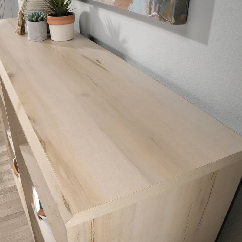 Wood Bookcase with Cubbyholes, Brown - 53.15" W x 14.37" D x 45.28" H