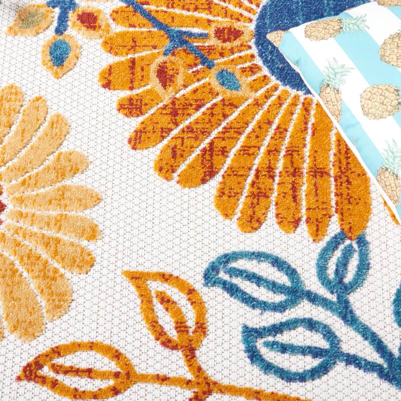 SAFAVIEH Cabana Lilah Indoor/ Outdoor Waterproof Patio Floral Rug