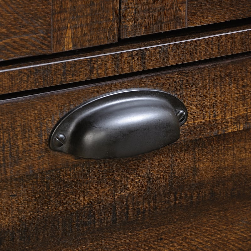 Wood Storage Cabinet with Adjustable Shelves, Brown - 31.02"W x 17.56"D x 71.1"H