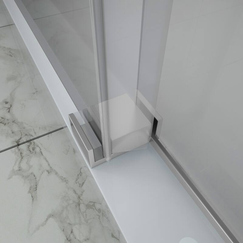 48"W x 76"H Single Sliding Semi-Frameless Shower Door - 48'' x 0.32'' x 76''