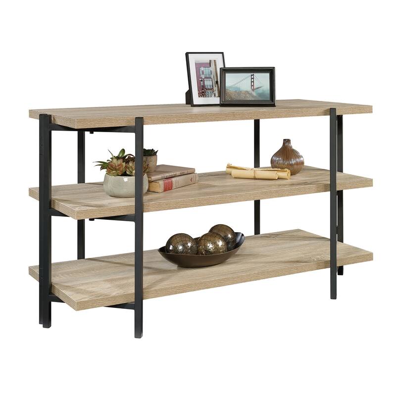 Wood Console with Thick Top Shelves, Brown - 43.70" L x 17.56" W x 23.86" H