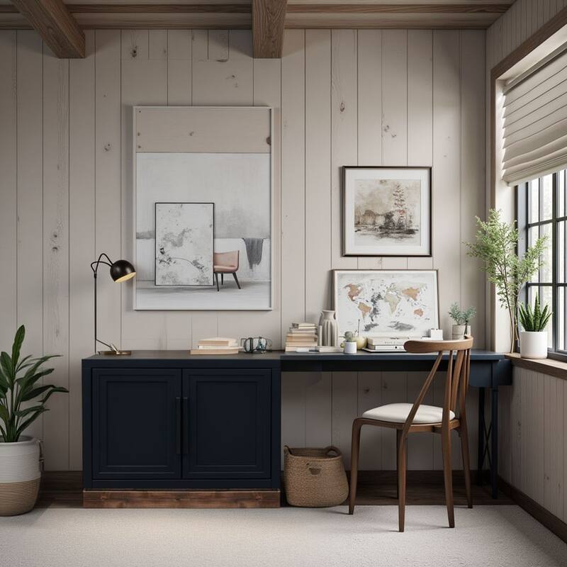 Bridgevine Home Nora Modular 2-Door Base Cabinet, No Assembly Required, Two-Tone Finish