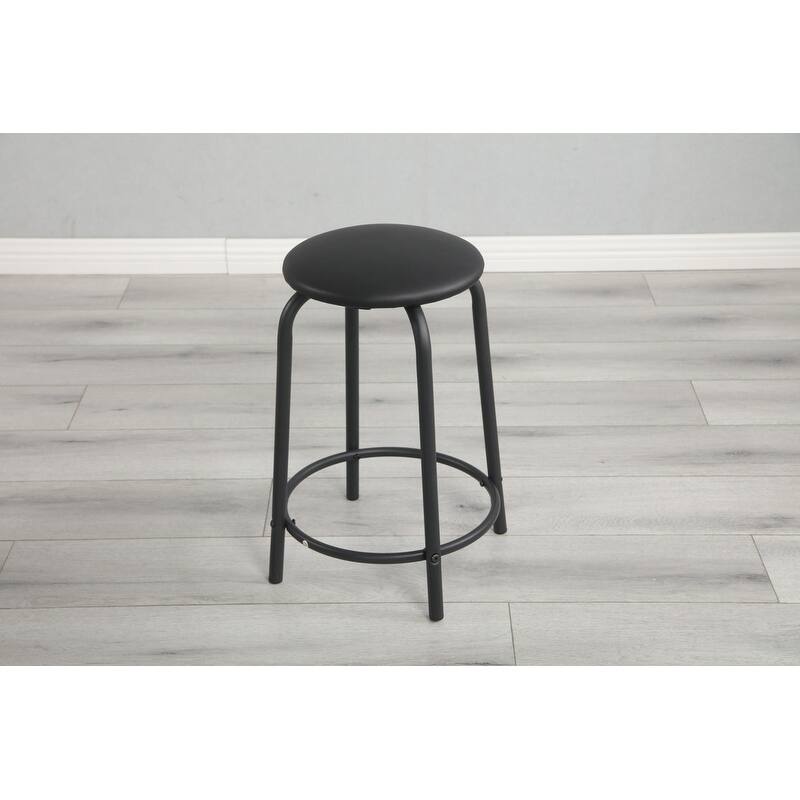 Black Adjustable Glass Drafting & Printing Table Set with Stool