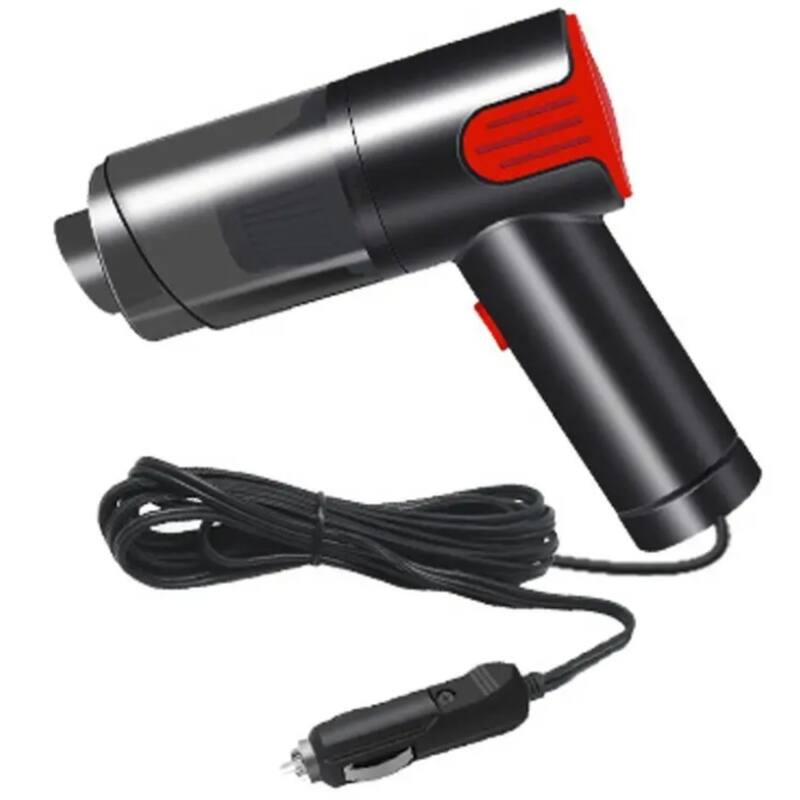 Red Handheld Car Vacuum Cleaner with Strong Suction HEPA Filter and 60-Minute Battery Life