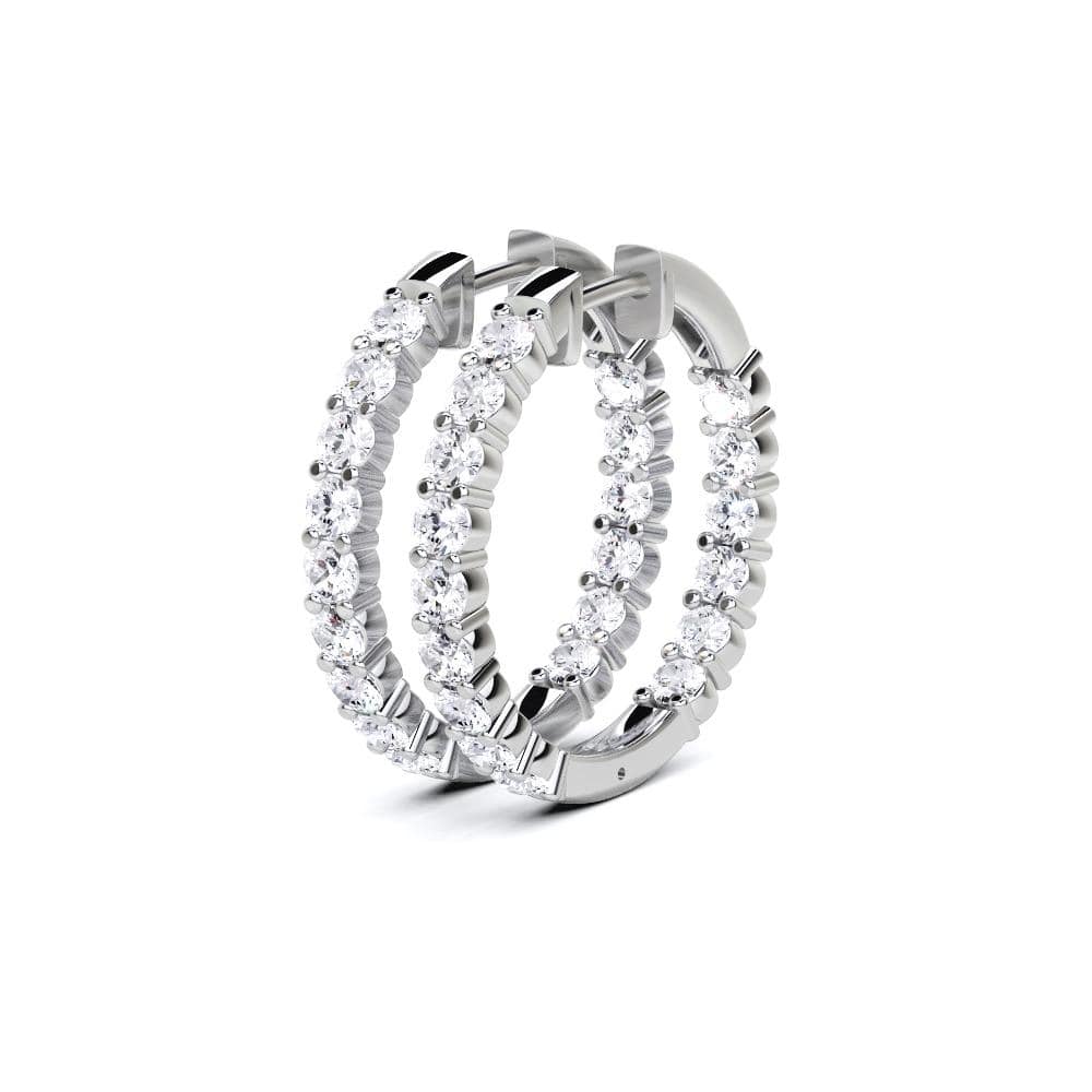 Vault Classic 2.50ct TW Natural Diamond Hoop Earrings (I VS2)