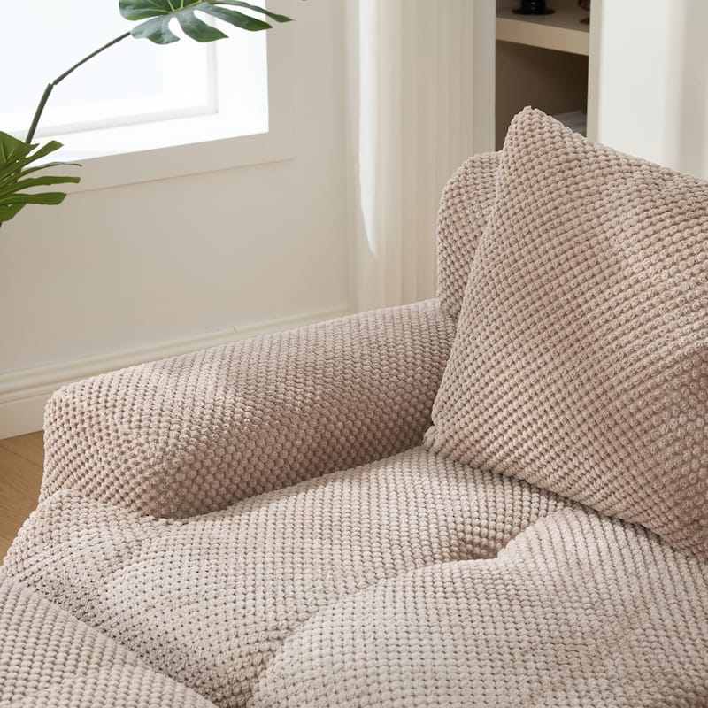 135.4" U-shaped Modular Sectional Sofa with 2 Ottomans and 4 Pillows