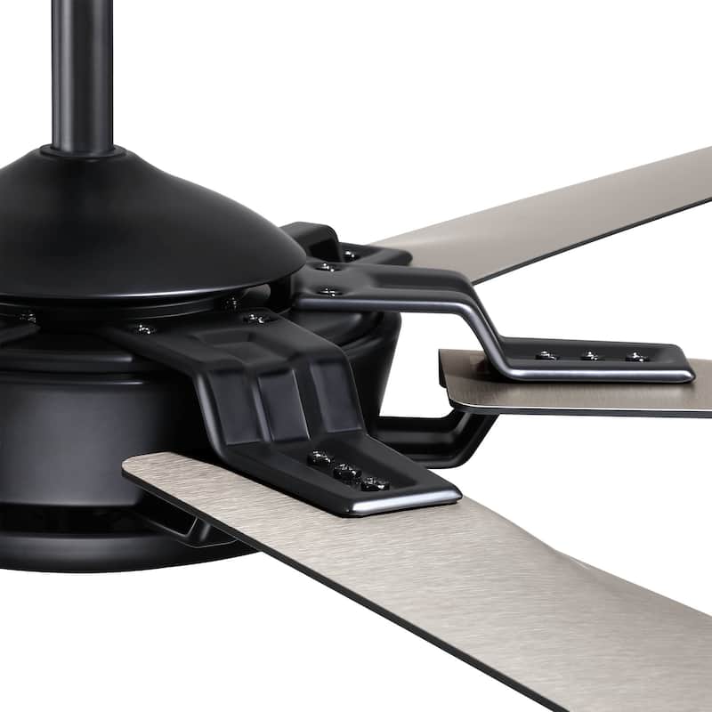 70" Modern Aluminum 6-Blade Black Large Windmill Ceiling Fan without Light - 70 in. D x 70 in. W x 13 in. H