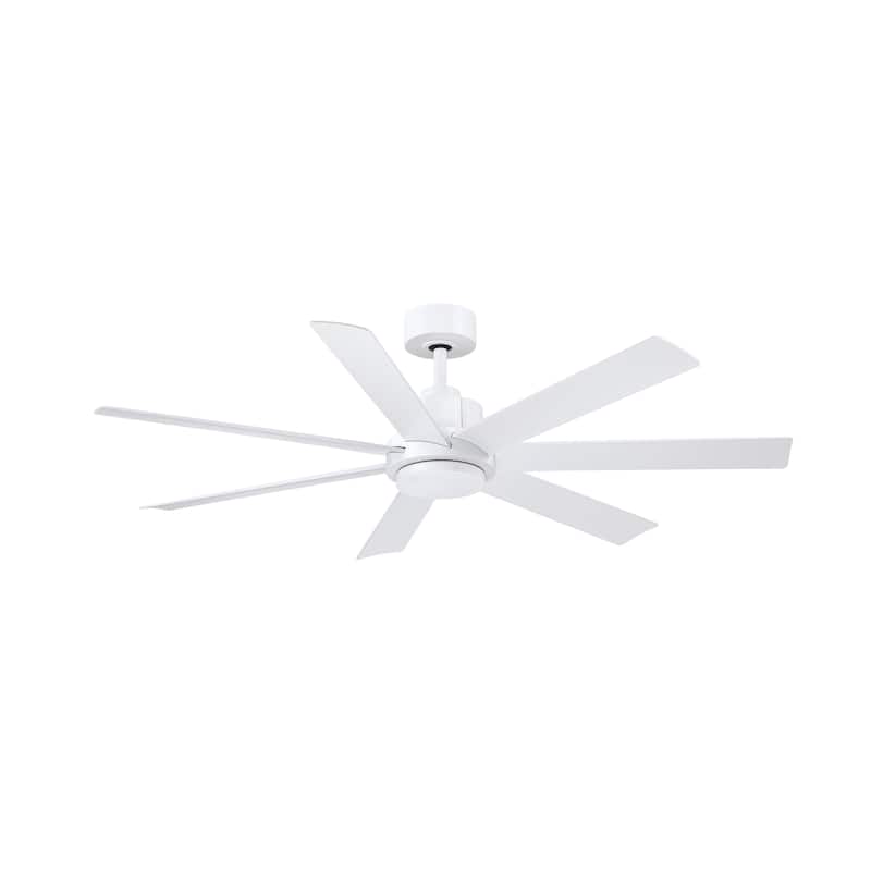 Fanimation Pendry 56 inch Indoor/Outdoor Ceiling Fan - Matte White - Remote