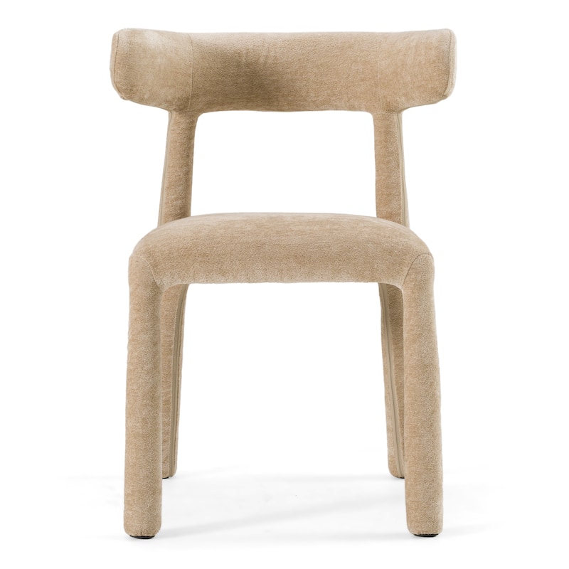 Modrest Homan Modern Beige Velvet Dining Chair