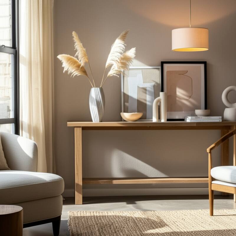 Stoneware Decorative Vase Geometric Sculpted Textured Silhouette