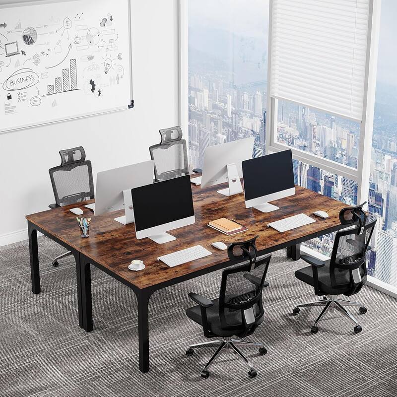 78.74" Large Rectangle Conference Table/Desk, Modern Seminar Meeting Table, Business Tables for Boardroom & Office