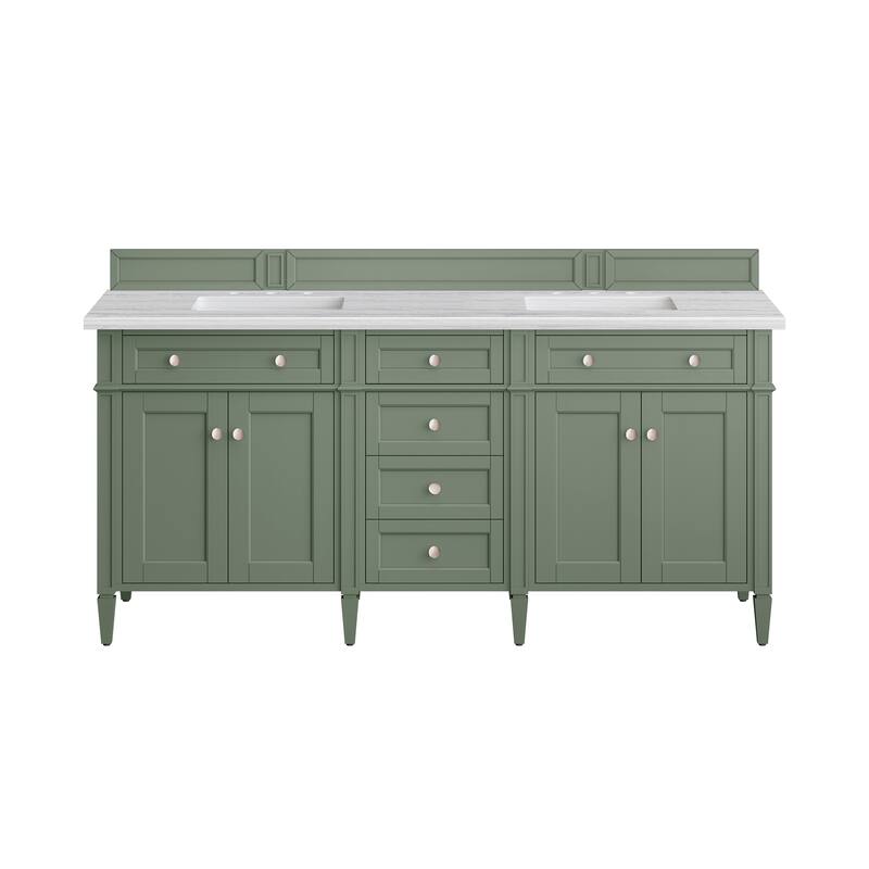 James Martin Vanities Brittany 72" Double Vanity, Smokey Celadon