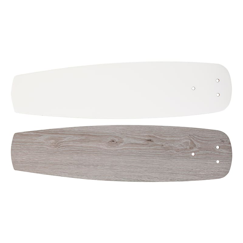 52" Coastal White Frosted Glass Ceiling Fan with Light and Pull Chain - Satin white