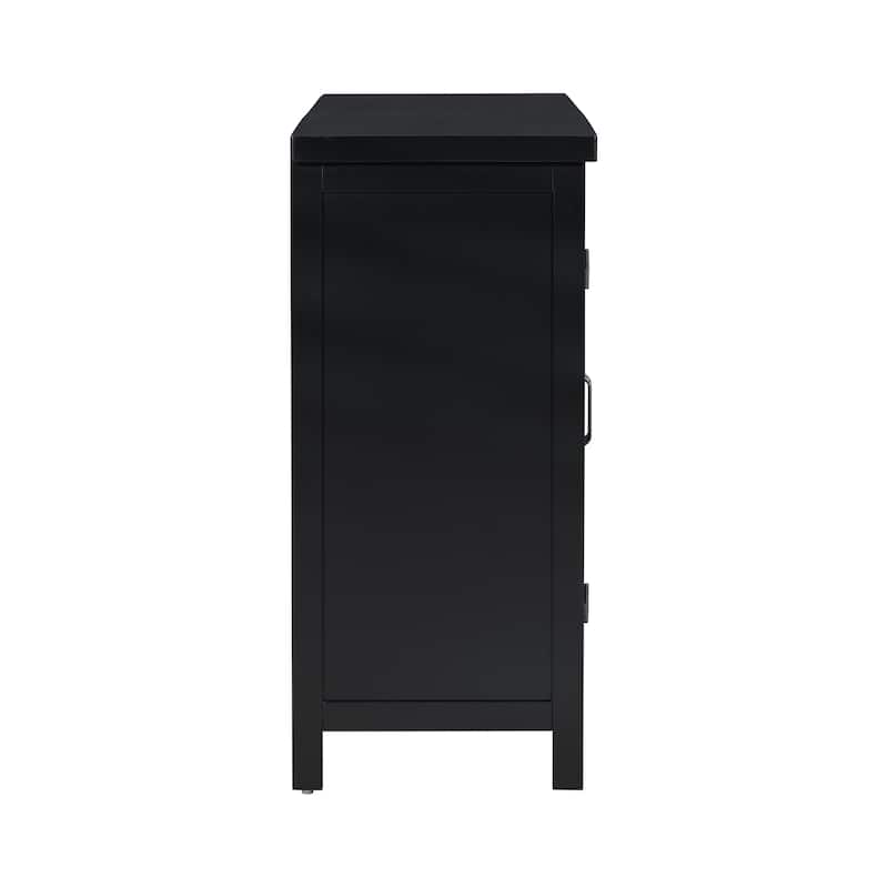 4-Door Wooden Sideboard Cabinet, Large Capacity Kitchen Buffet Cabinet, Entryway Table with Adjustable Shelves