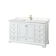Option White / Carrara Cultured Marble Top / Brushed Gold