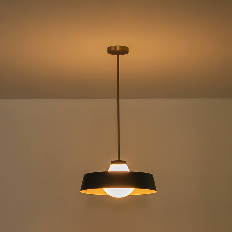 1-Light Modern Brushed Gold Dome Frosted Opal Glass Globe Bubble Pendant Light For Kitchen Island