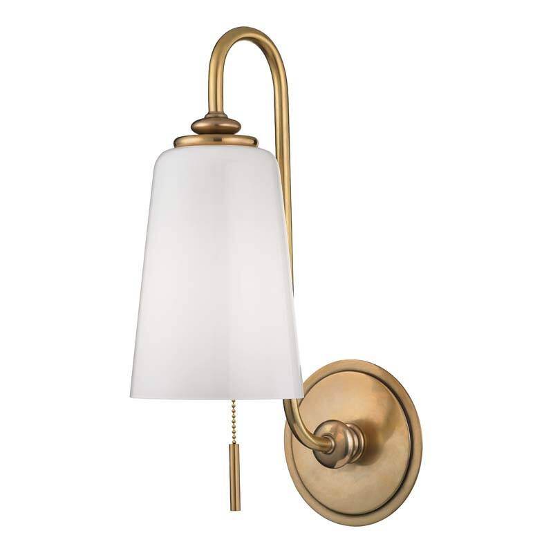 Hudson Valley Lighting Glover Single Light 16" Tall Wall Sconce - Aged Brass