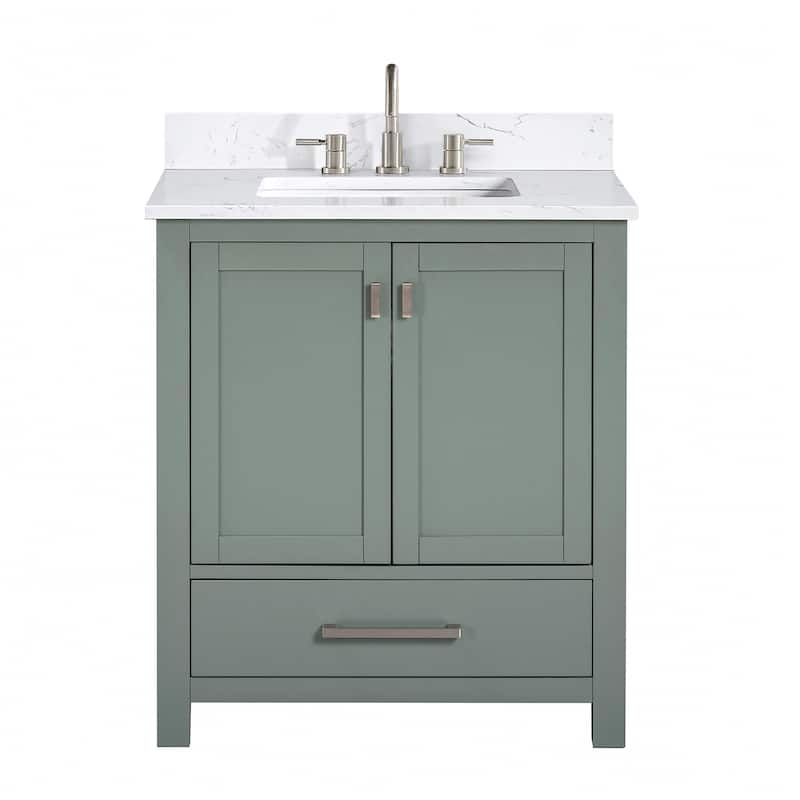 Avanity Modero 30 in. Single Sink Bathroom Vanity with Engineered Stone Top - 31"W x 22"D x 35"H