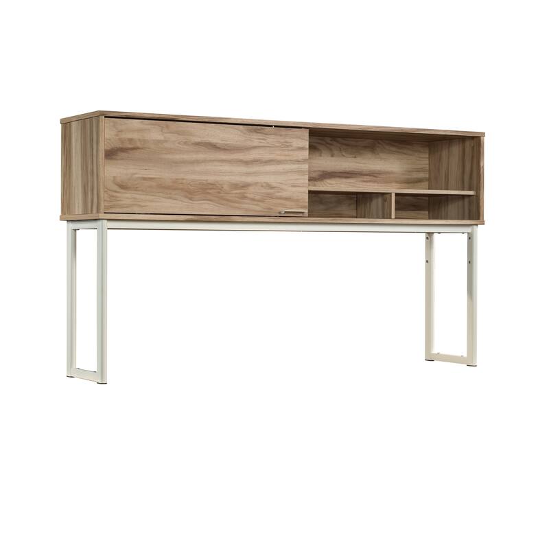 Wood Hutch with Hidden Storage, Brown - 64.17" W x 14.49" D x 36.34" H