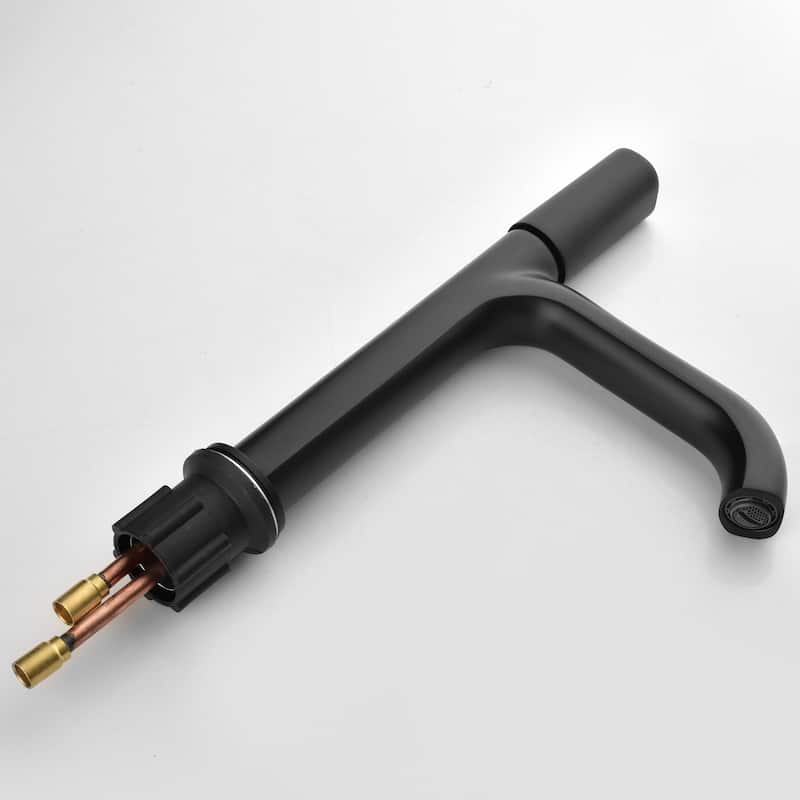 11 in.H Modern Matte Black/ Brushed Gold Single Handle Bathroom Faucet includes Hardware