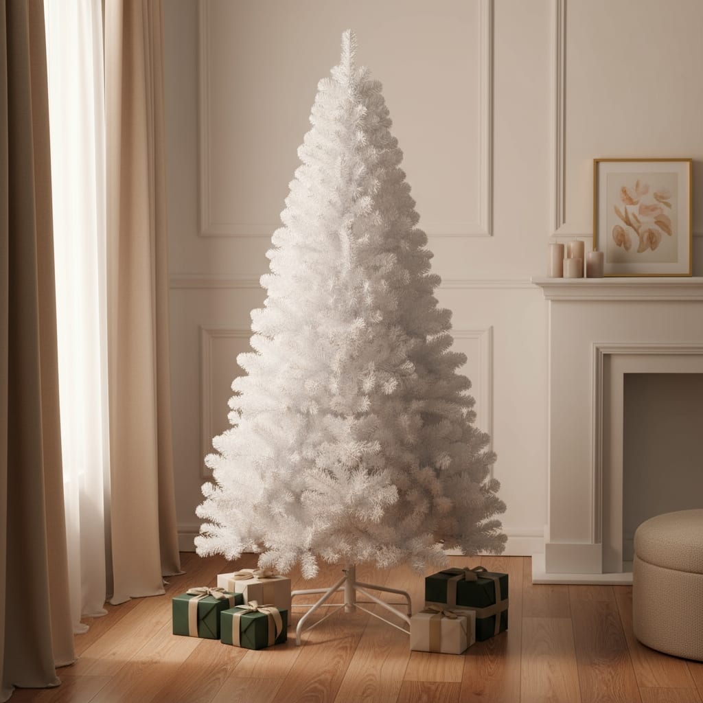 HomeRoots 9' White Full Spruce Christmas Tree
