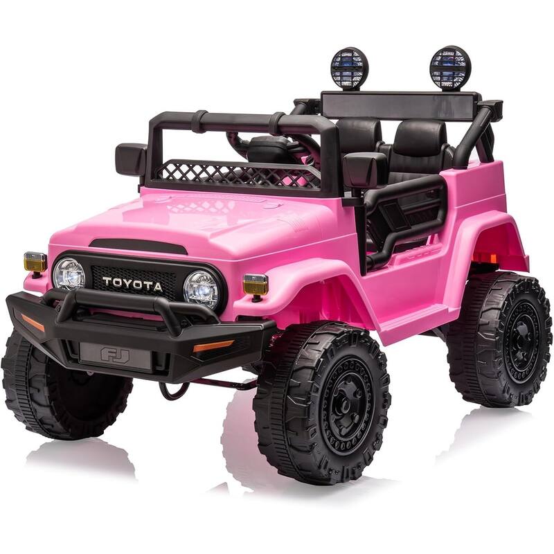 Licensed Toyota Battery Powered Electric 12V Ride on Car for Kids - Pink