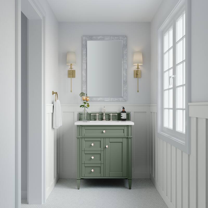 James Martin Vanities Brittany 30" Single Vanity, Smokey Celadon