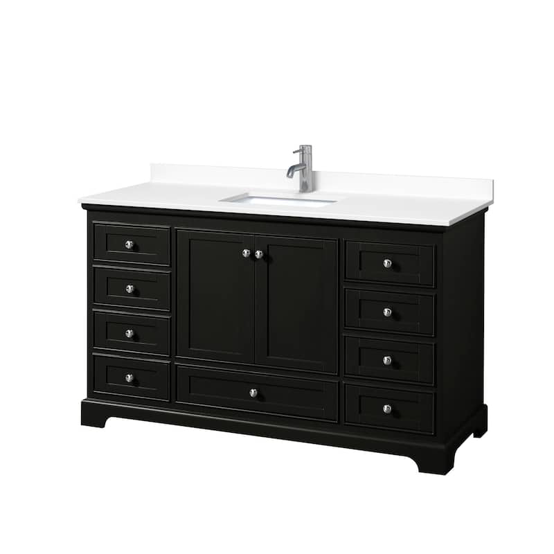 Wyndham Collection Deborah 60" Free Standing Single Basin Vanity Set