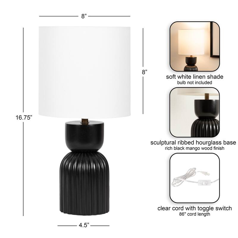 Kate and Laurel Marley Table Lamp - 8x8x17