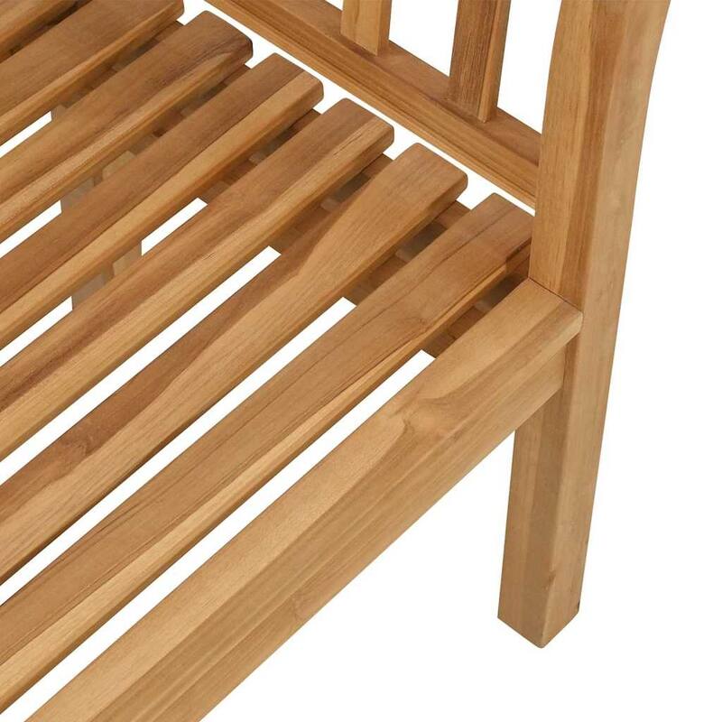 vidaXL Garden Bench Brown 120 x 53.5 x 85 cm Solid teak wood - 47.2 x 21.1 x 33.5