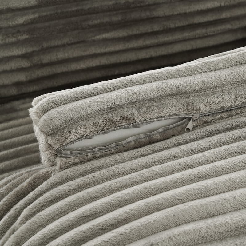 Upholstered Cloud Sectional Couch No Assembly Required L-Shape Chaise with Pillow