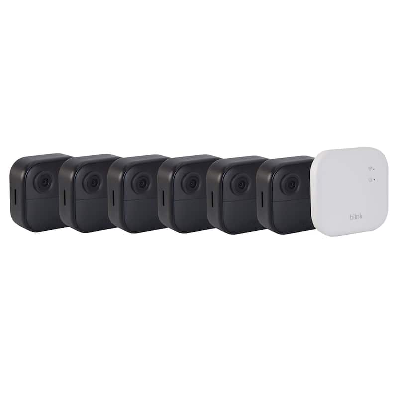 Blink Outdoor 4 XR Wireless Security Camer, 400 Feet of Extended Range (Sync Module XR included) - 6 Cameras - Black