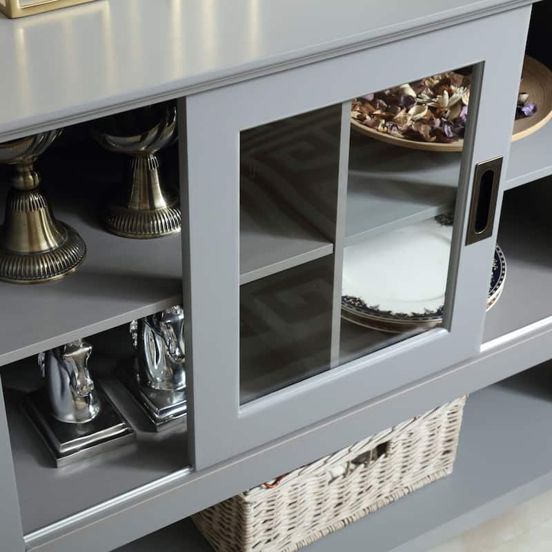 Contemporary 55" Grey Buffet Table