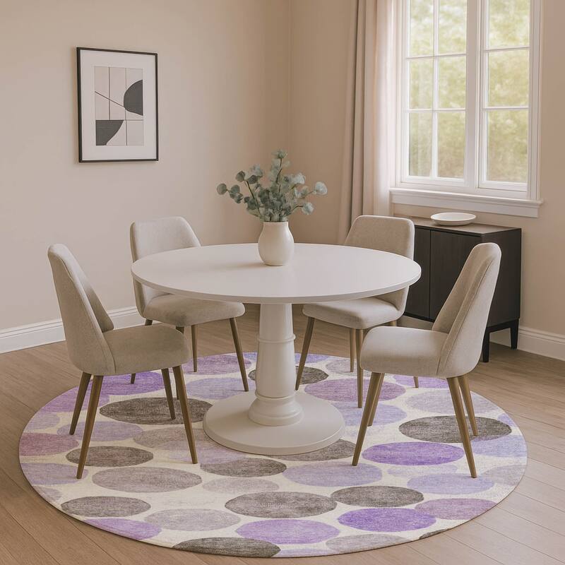 Premium Washable Super Soft Mayfield Rug - Purple - 8' x 8'