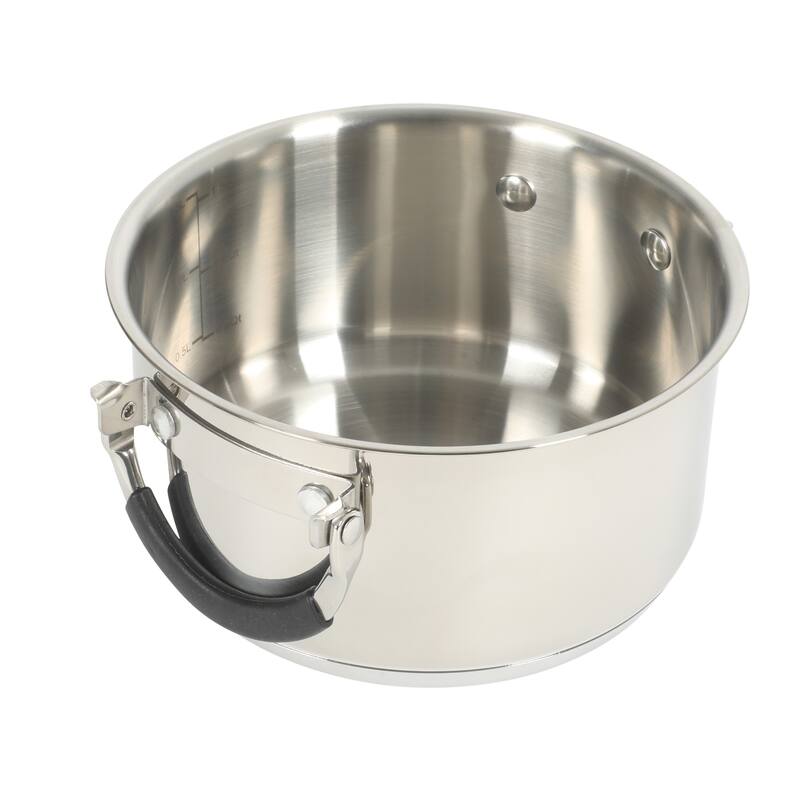 Oster Silverbolt 6 Piece Stackable Space-Saving Dutch Oven Sauce Pan Cookware Set