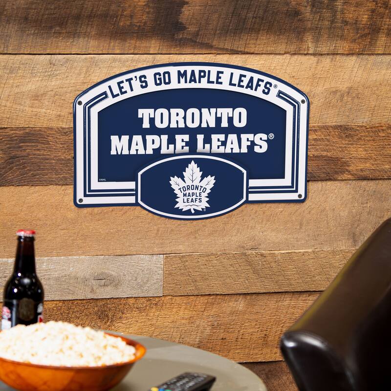 Toronto Maple Leafs Embossed Steel Wall Sign, 11" x 17"
