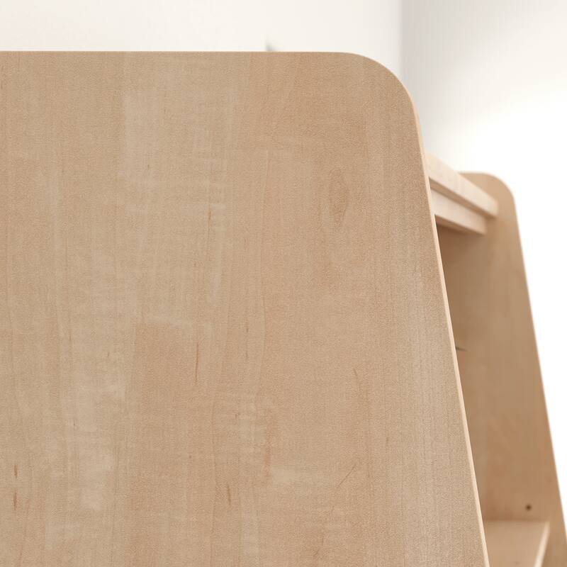 Wood Library Hutch with Adjustable Shelves, Brown - 29.37" W x 14.49" D x 34.21" H