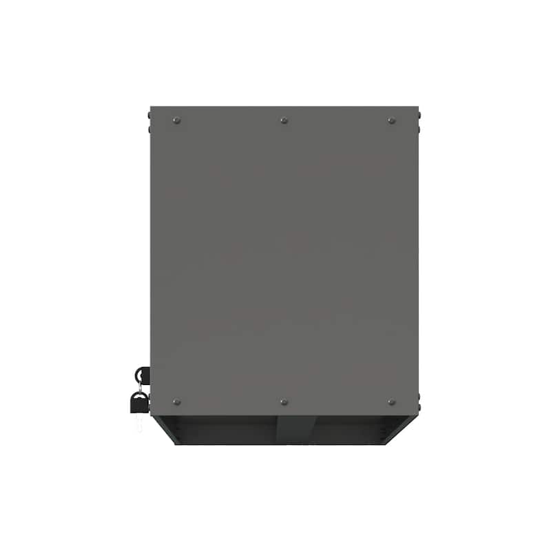 Heavy-Duty Lockable Dark Grey Metal Wall Storage Cabinet for Garage Workshop or Utility Room - 29.52”L x 11.81”W x 13.58”H