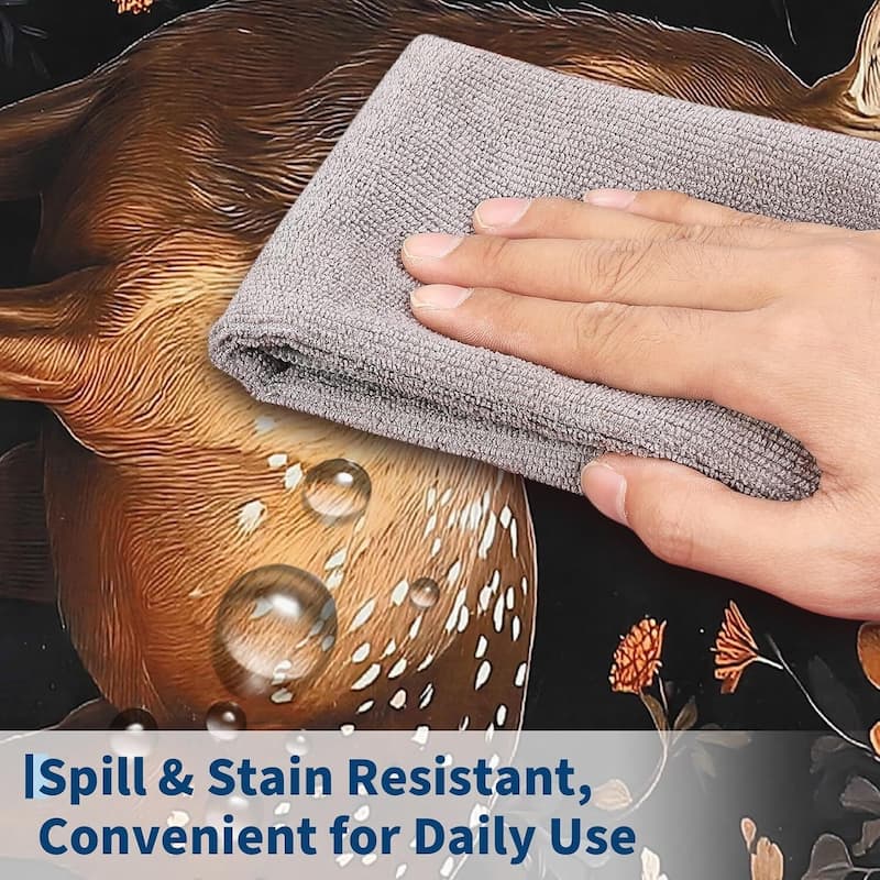 GustoWave 2*3ft Christmas Elk Statue Washable Soft Area Rug for Holiday Decor - 1'6" x 2'6"