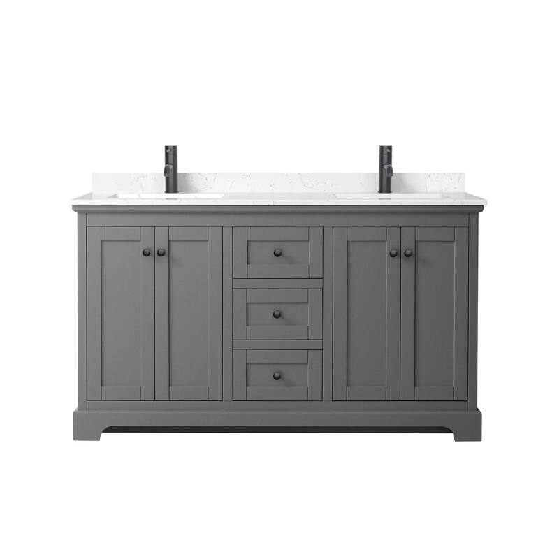 Wyndham Collection Avery 60" Free Standing Double Basin Vanity Set